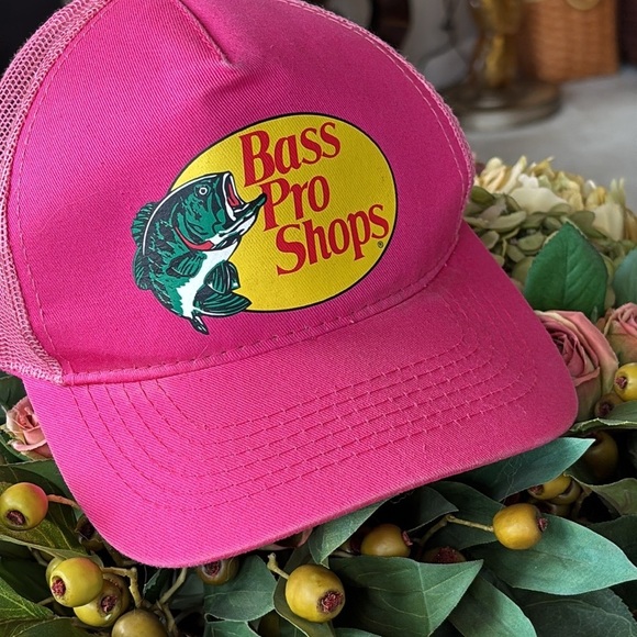 Bass Pro Shops Mesh Trucker Cap Pink Adjustable Fishing Hat Outdoor Girly - Picture 8 of 15